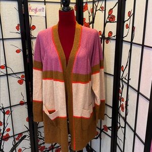 #47. Lane Bryant Colorblock Cardigan Sweater. 22/24